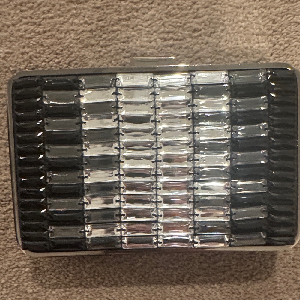 Banana Republic Black and Silver Embellished Clutch